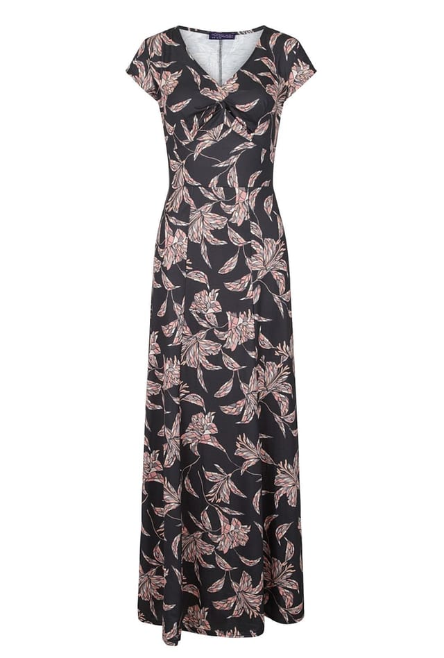 Hot Squash Hot Squash Women's Cap Sleeve Jersey Maxi Dress in Navy - 3