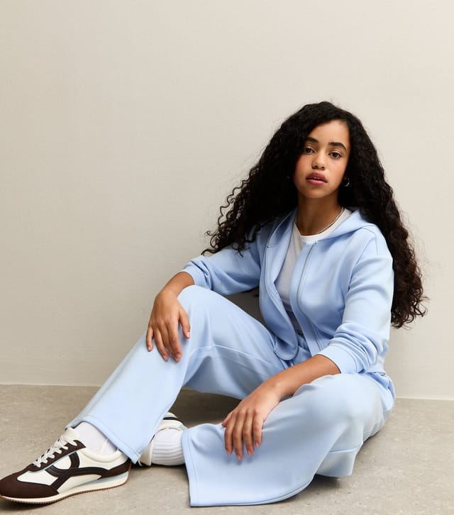 New Look Girls' Light Blue Wide Leg Joggers New Look - 2