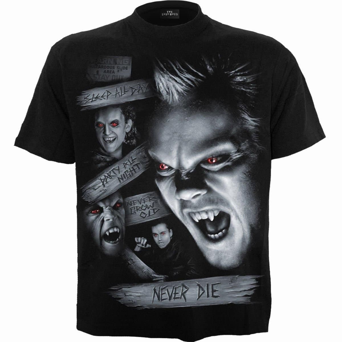 Spiral Spiral Men's THE LOST BOYS - NEVER DIE - T-Shirt Black