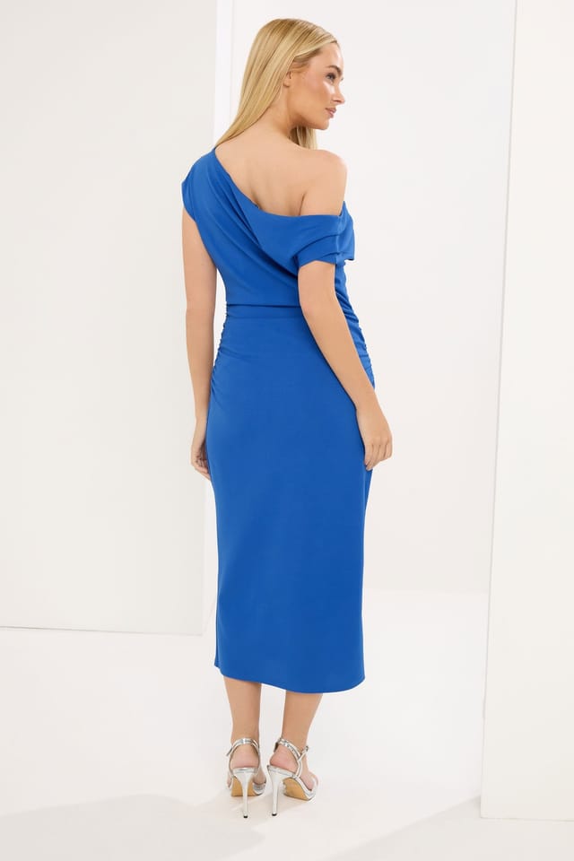 Star By Julien Macdonald Star by Julien Macdonald Women's Draped Midi Dress in Cobalt - 3
