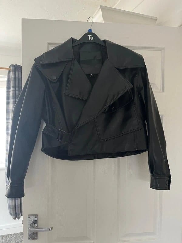 ASOS Black Leather Cropped Jacket