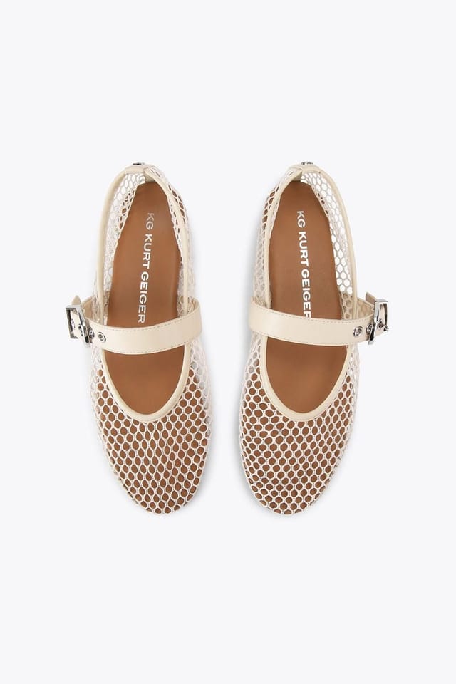 KG Kurt Geiger KG Kurt Geiger Women's 'Nico Woven' Fabric Flats in Cream - 2