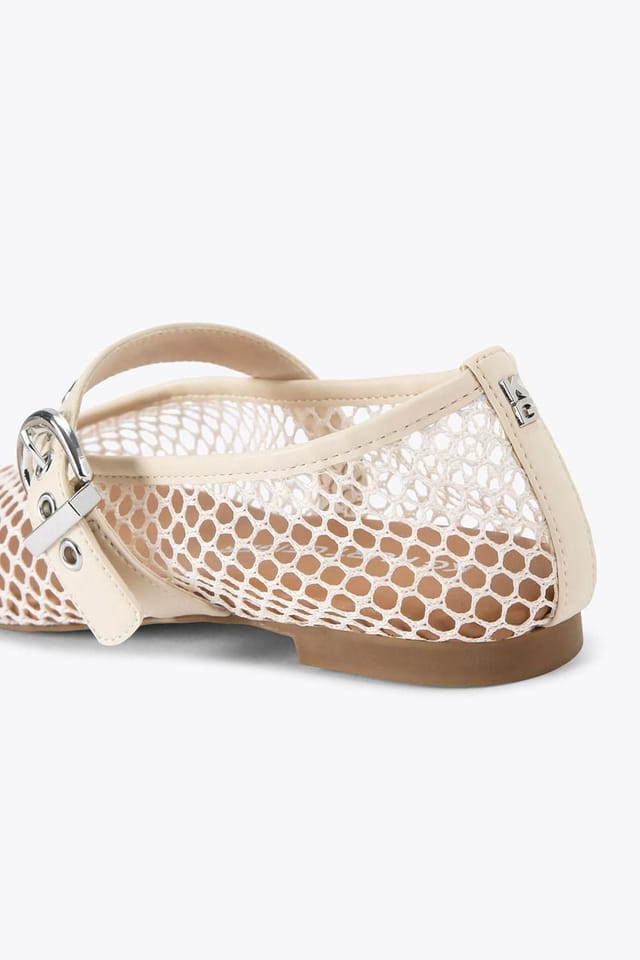 KG Kurt Geiger KG Kurt Geiger Women's 'Nico Woven' Fabric Flats in Cream - 3
