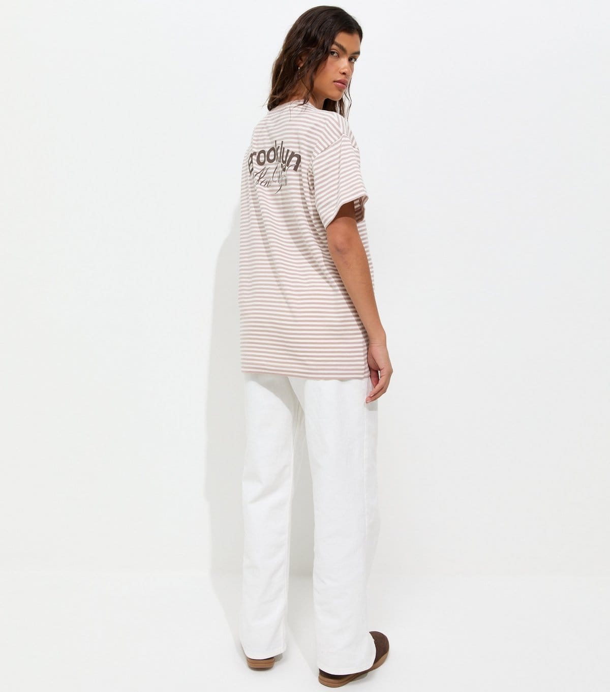 New Look Women's Cream Cotton Brooklyn Stripe Print T-Shirt New Look - 4
