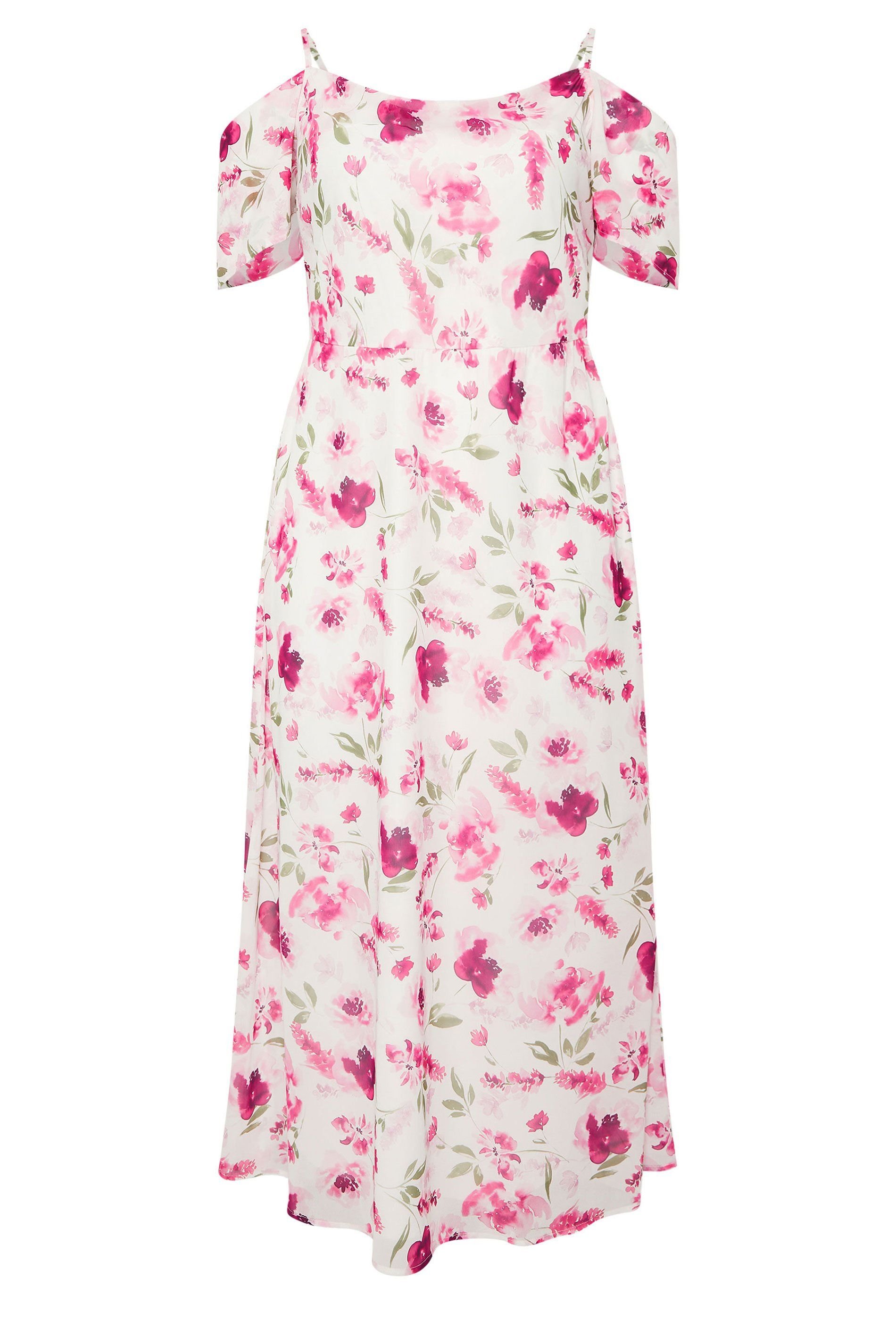Yours Yours Women's Floral Maxi Dress in White - 2