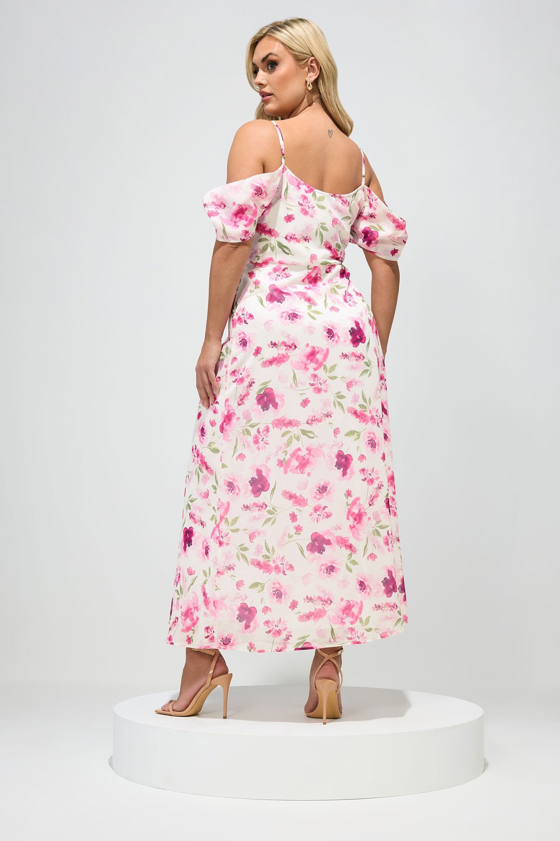 Yours Yours Women's Floral Maxi Dress in White - 3