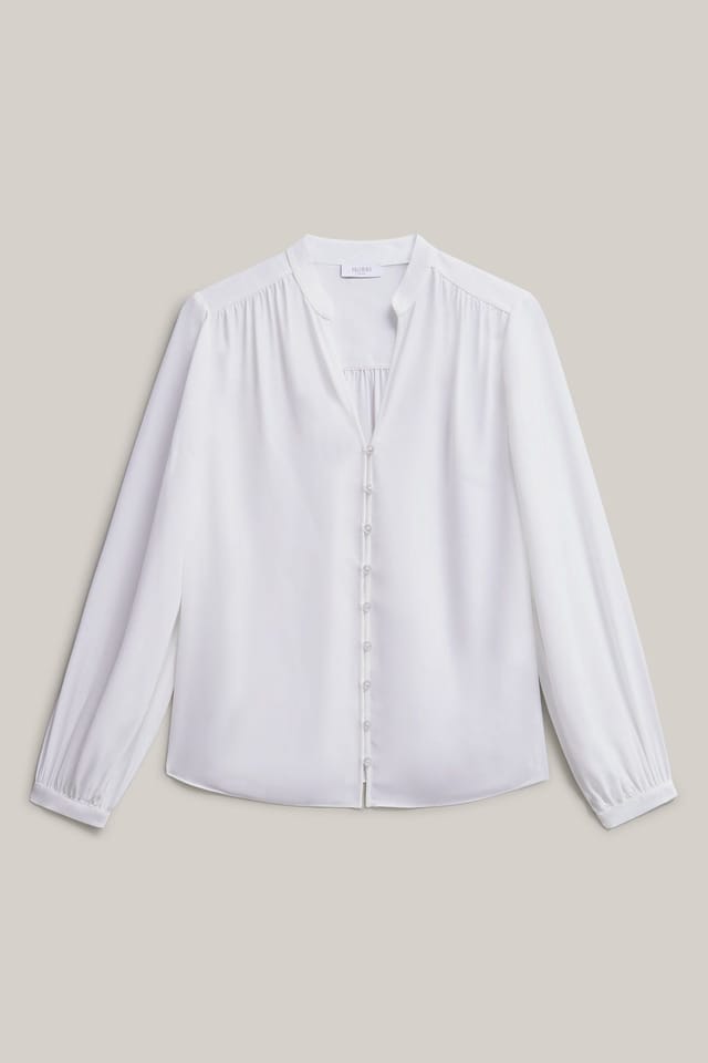 Hobbs London Hobbs London Women's Blair Long Sleeve Blouse in Cool White - 2