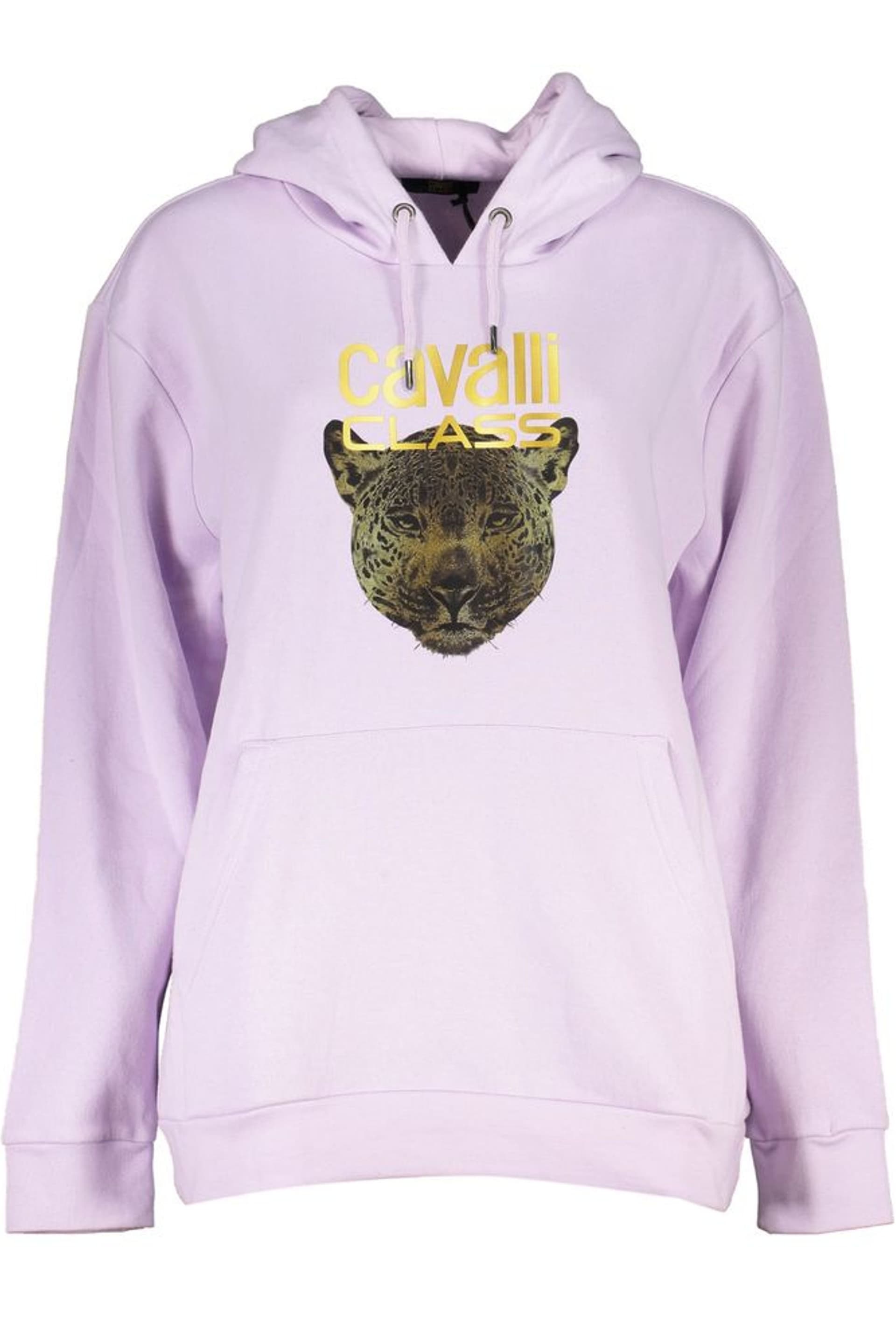 Cavalli Class Cavalli Class Women's Leopard Hoodie Purple Ca28862 in Pale Lilac