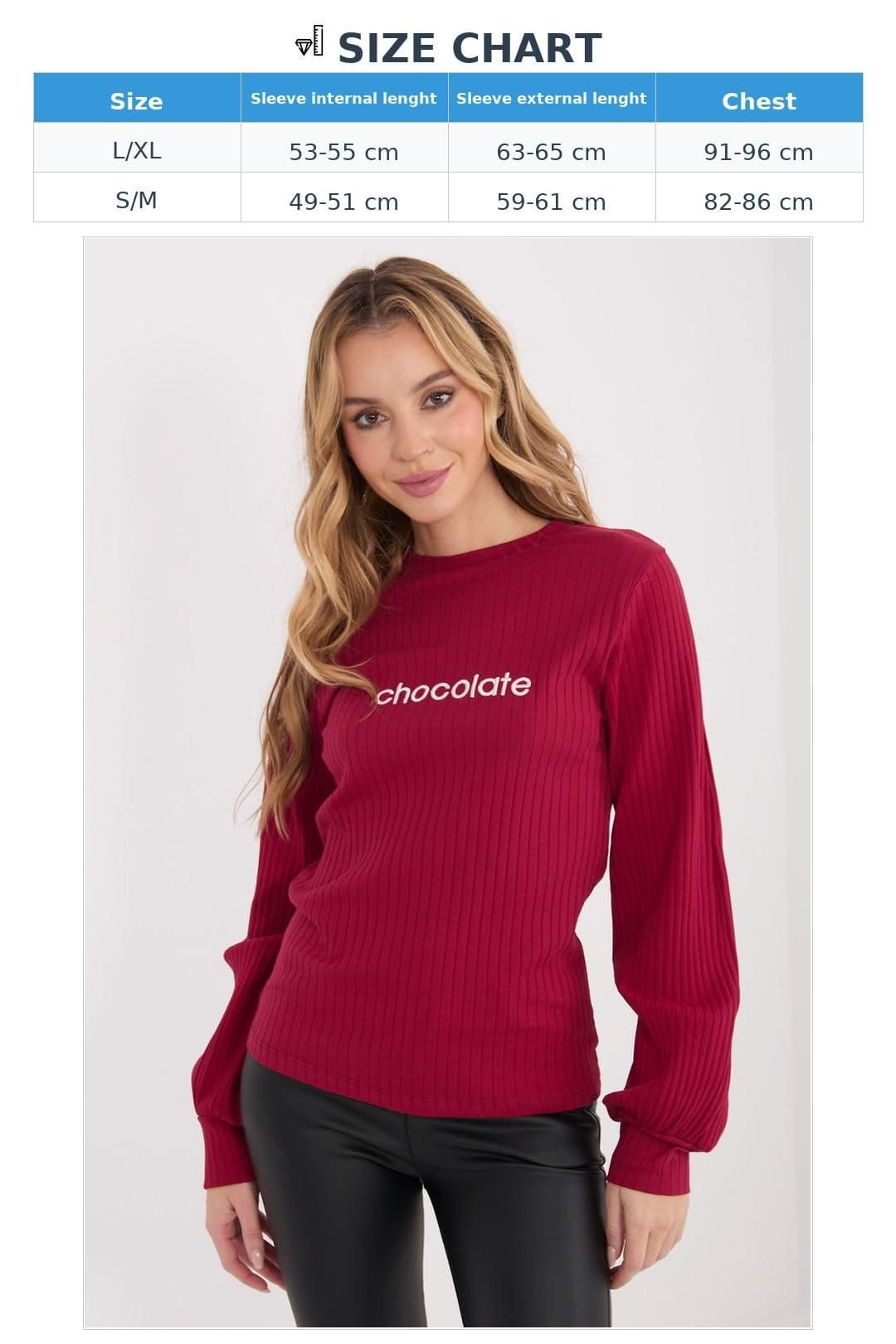 Love Lace Love Lace Women's Embroidered Stripe Casual Pullover Blouse in Red - 4
