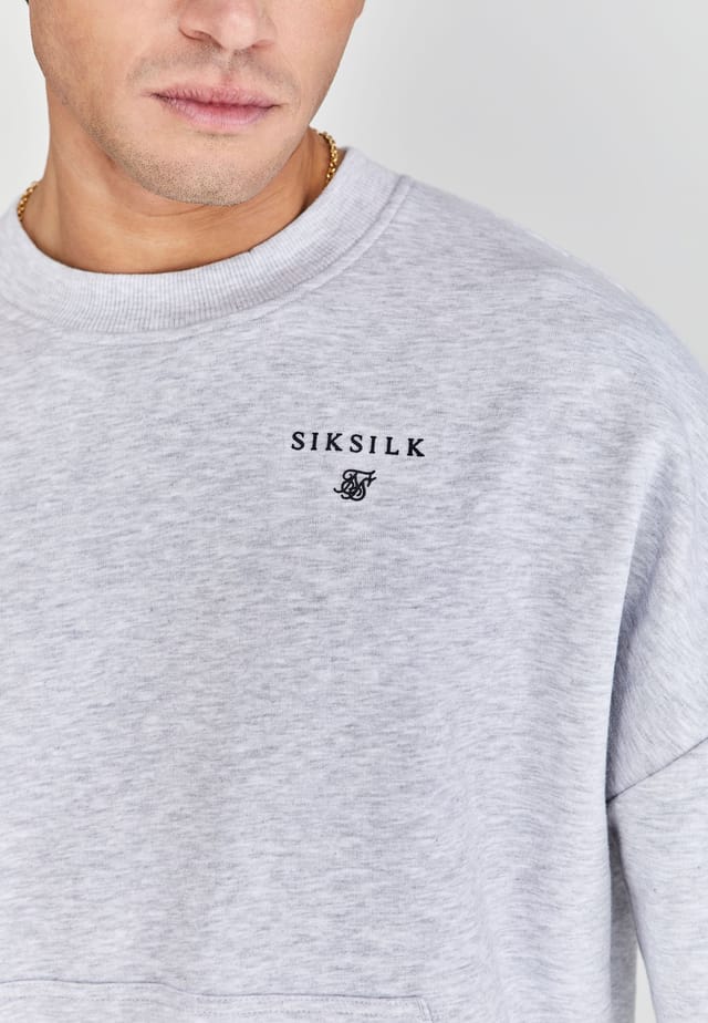 SikSilk SikSilk Men's Cut Off-Sweater in Grey - 2