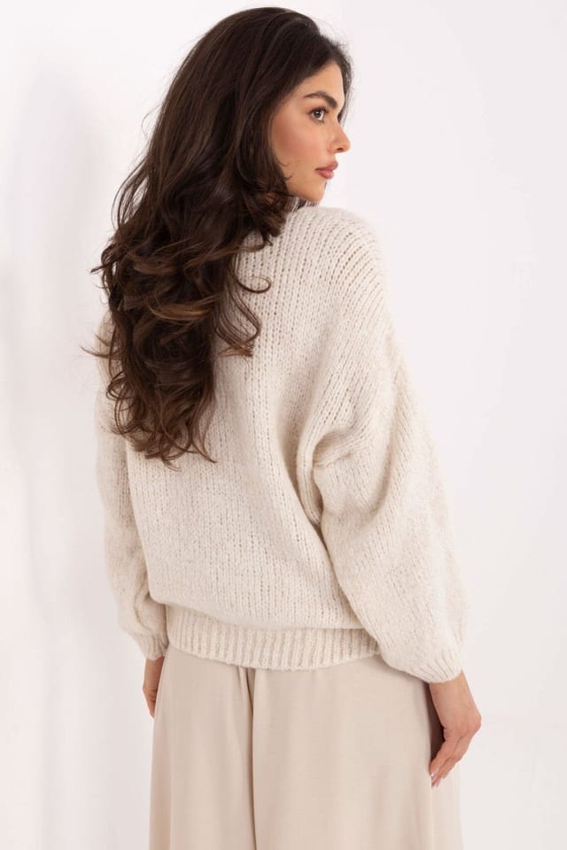Love Lace Love Lace Women's Corset Laced Knit Jumper for Everyday Wear in Beige - 3