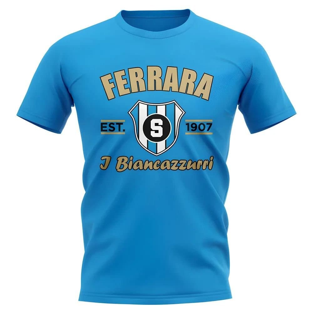 SPAL SPAL Men's Mens Established Football T-Shirt Sky Blue in Light Blue