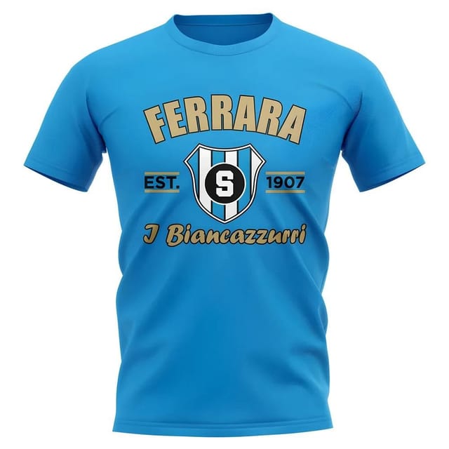 SPAL SPAL Men's Mens Established Football T-Shirt Sky Blue in Light Blue - 2