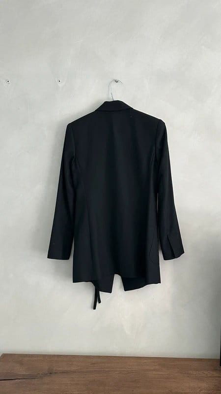 Topshop Black Wrap Tie Blazer