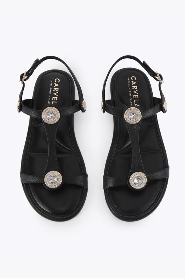 Carvela Carvela Women's 'Amalia Sandal Wide Fit' Leather Sandals in Black - 2