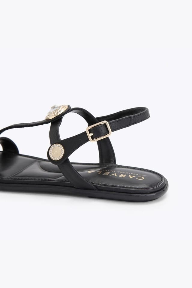 Carvela Carvela Women's 'Amalia Sandal Wide Fit' Leather Sandals in Black - 3