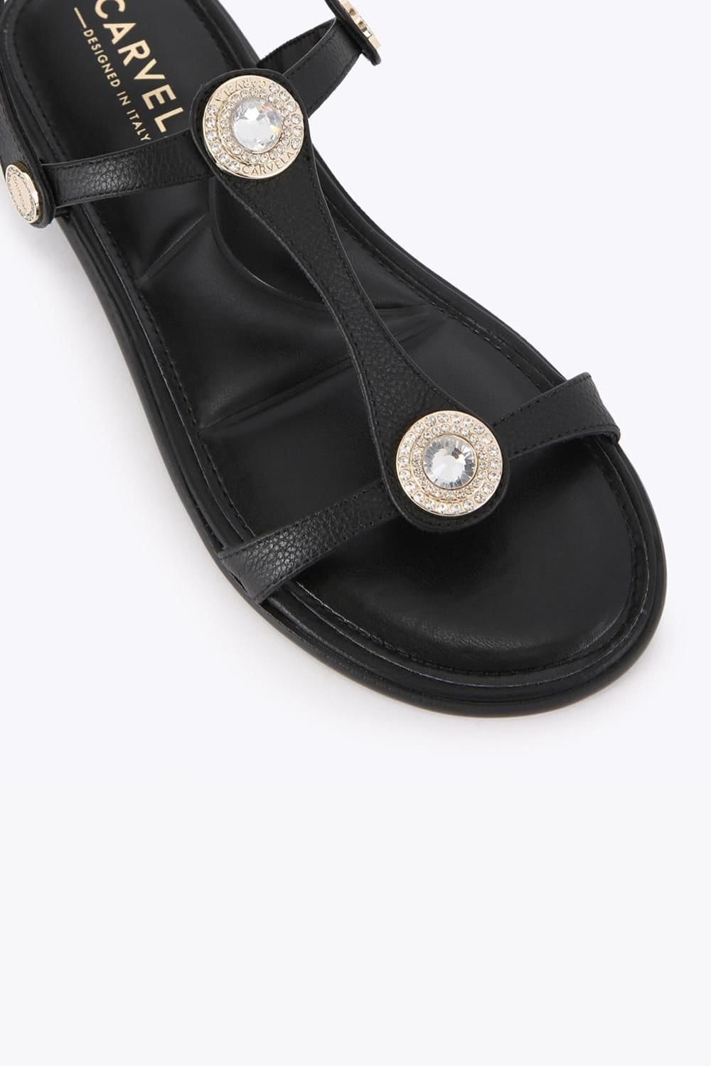 Carvela Carvela Women's 'Amalia Sandal Wide Fit' Leather Sandals in Black - 4