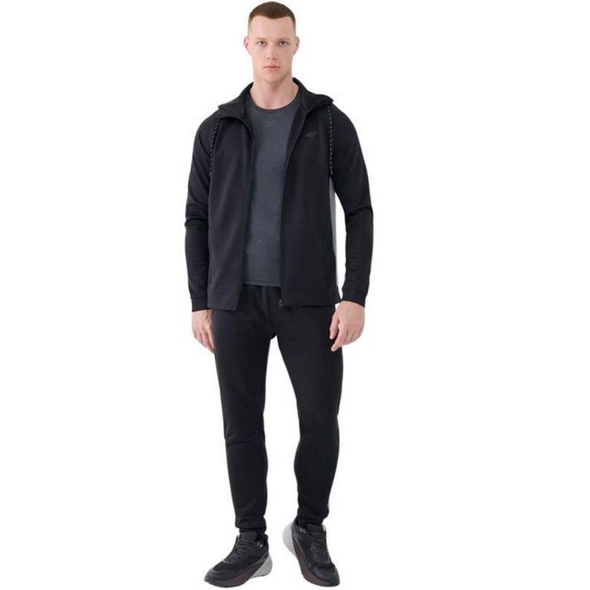4F 4F Men's FNK M513 Full Zip Hoodie in Black - 4