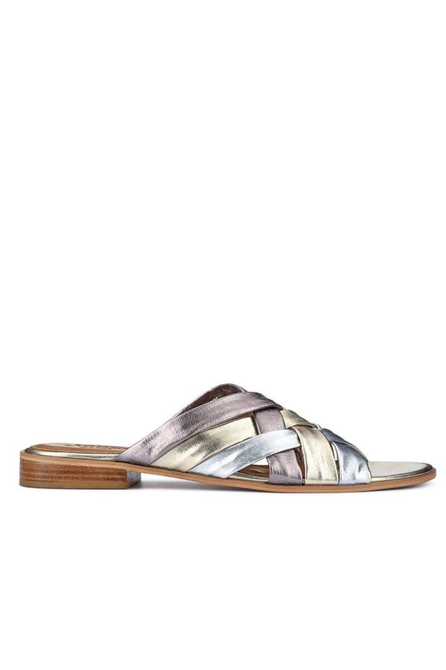 Jones Bootmaker Jones Bootmaker Women's Imalda Smart Leather Mules in Metallics - 2