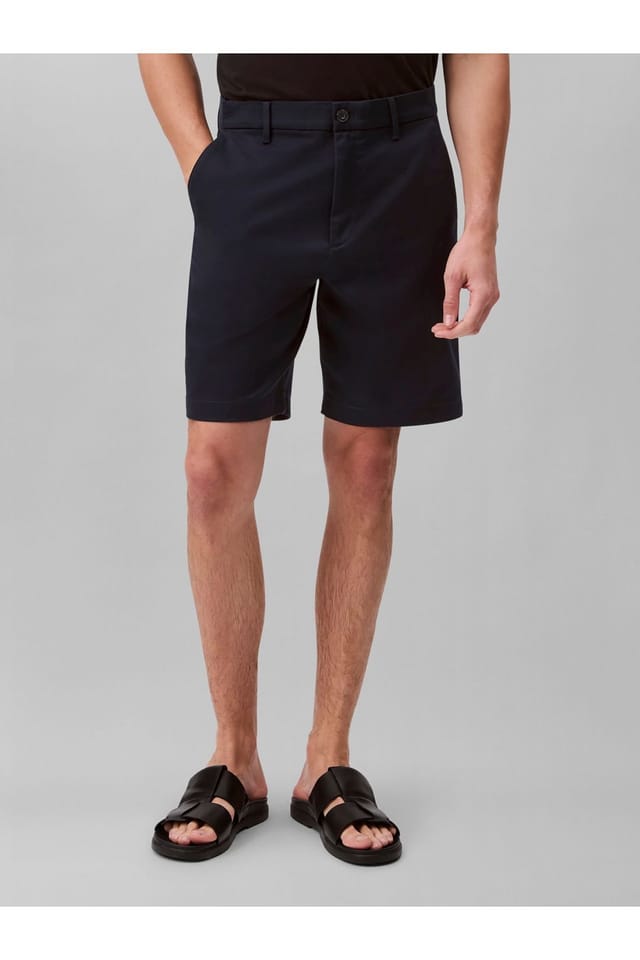 Calvin Klein Calvin Klein Men's 9 In Straight Refined Cotton Shorts Navy - 2