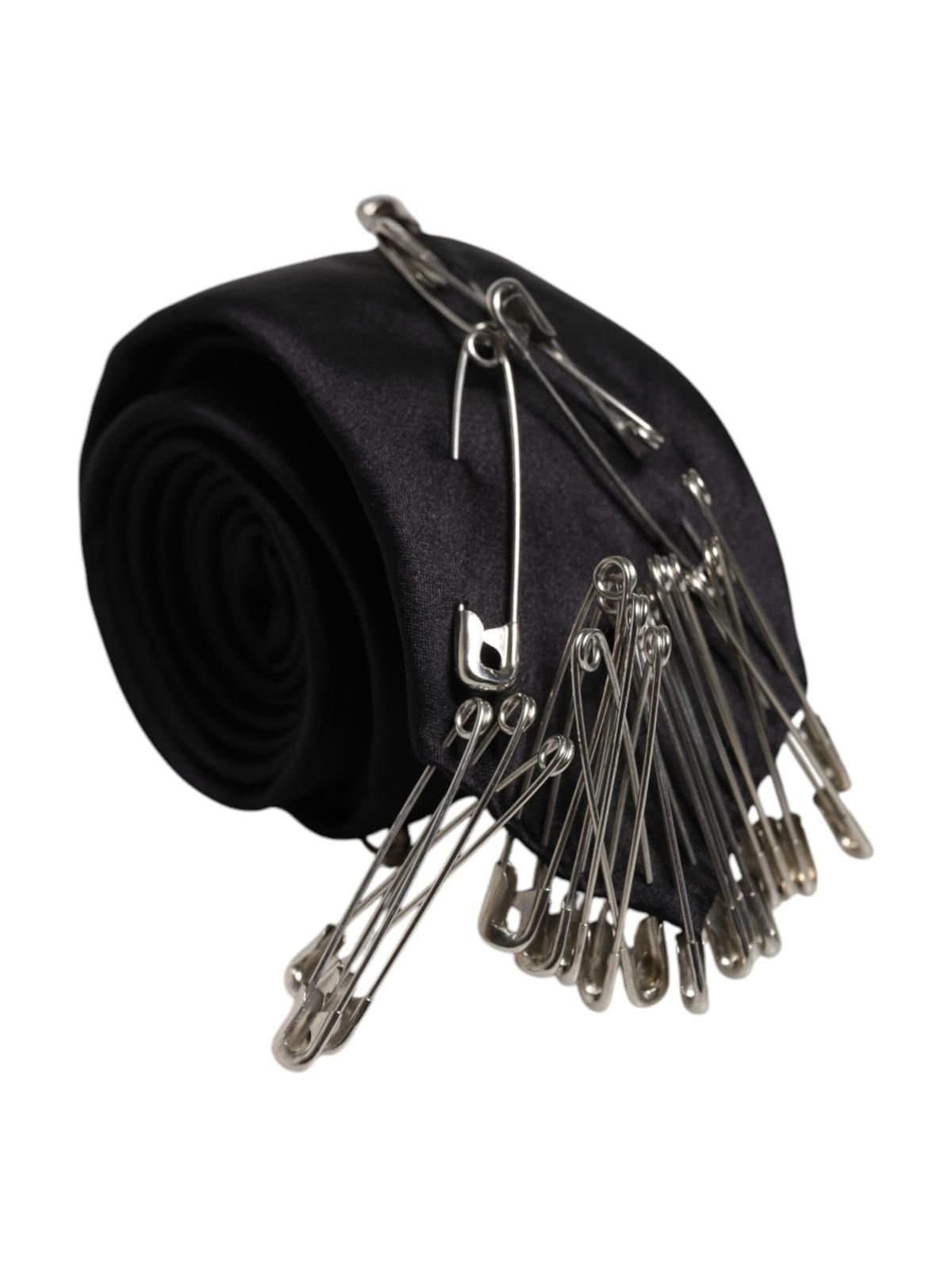 Dolce & Gabbana Dolce & Gabbana Black Pins Embellished Necktie