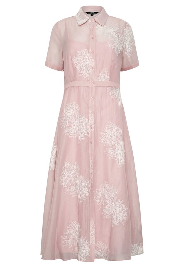 Star By Julien Macdonald Star by Julien Macdonald Women's Embroidered Shirt Dress in Pink - 2