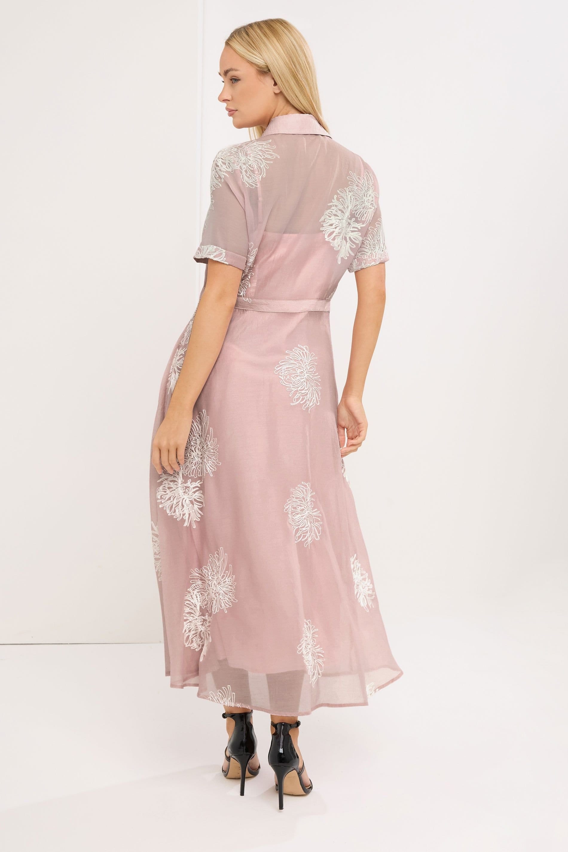 Star By Julien Macdonald Star by Julien Macdonald Women's Embroidered Shirt Dress in Pink - 4