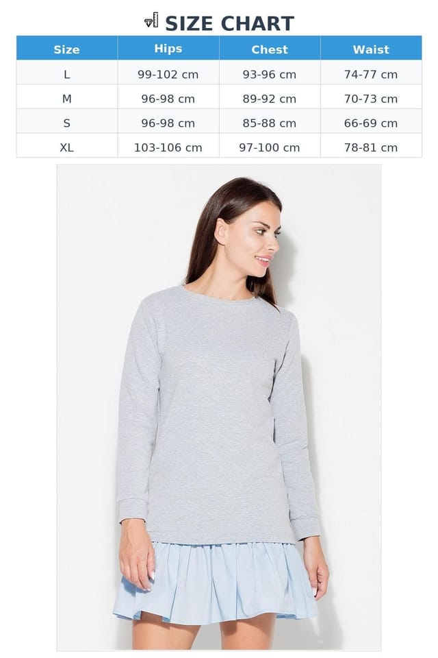 Love Lace Love Lace Women's Cotton Long Sleeve Daydress with Frill Style 111823 in Grey - 3