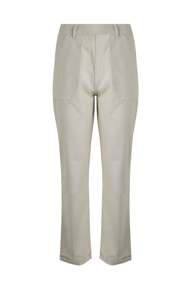 Weird Fish Weird Fish Women's Malorri Chino Trousers in Stone - 2