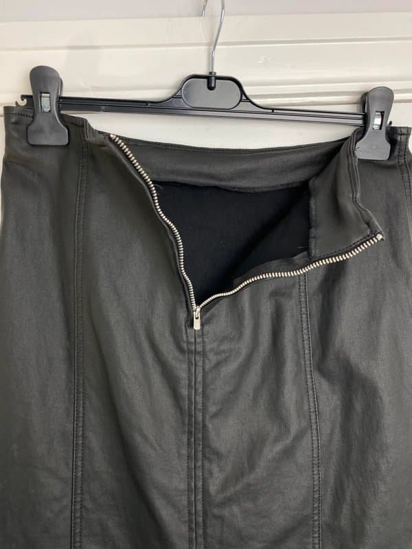 Next Next Black Faux Leather Pencil Skirt UK 10