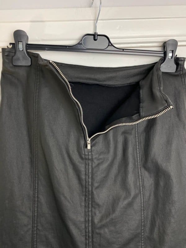 Next Black Faux Leather Pencil Skirt UK 10