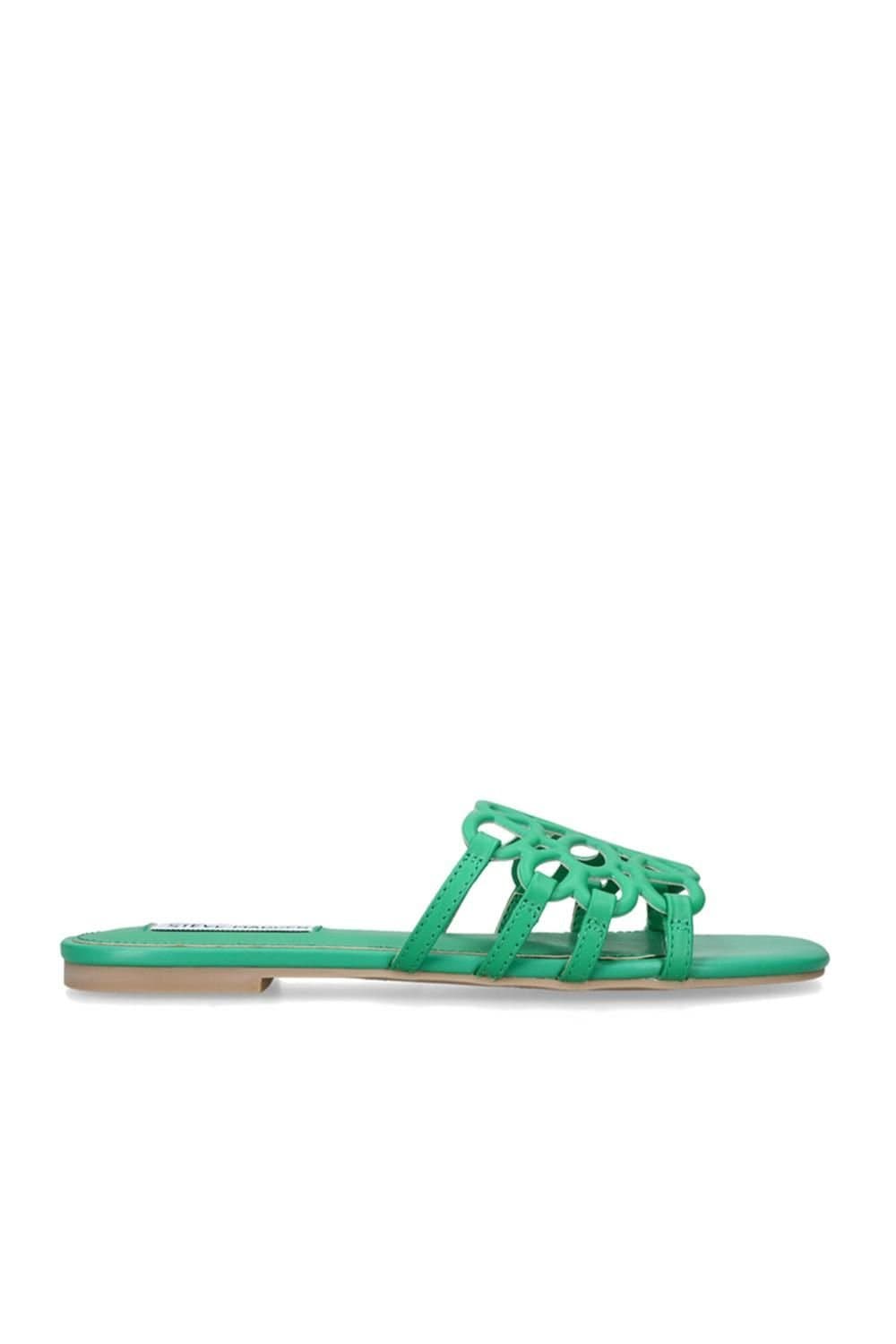 Steve Madden STEVE MADDEN Women's 'Lotus Green' Leather Sandals in Green