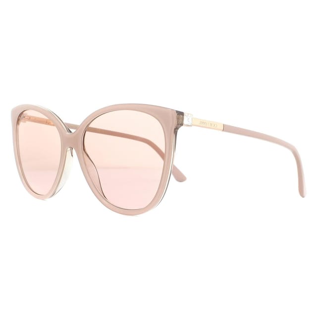 Jimmy Choo Jimmy Choo Women's Cat Eye Nude Glitter Gold Mirror Sunglasses in Pink - 2