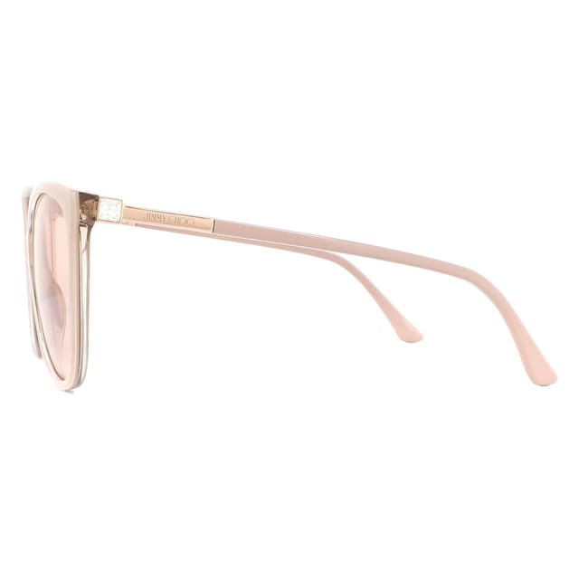 Jimmy Choo Jimmy Choo Women's Cat Eye Nude Glitter Gold Mirror Sunglasses in Pink - 3