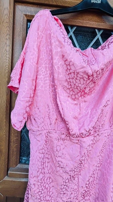 Never Fully Dressed Never Fully Dressed Pink Jacquard Dress
