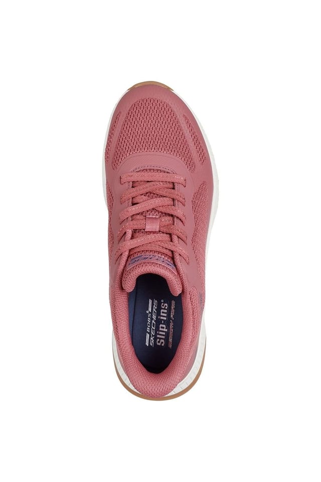 Skechers Skechers Women's BOBS Squad 4 Staple Look Trainer in Rose - 3