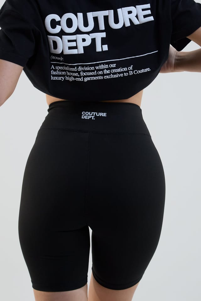 BCouture BCouture Women's Cycling Shorts & T-Shirt Set in Black - 3