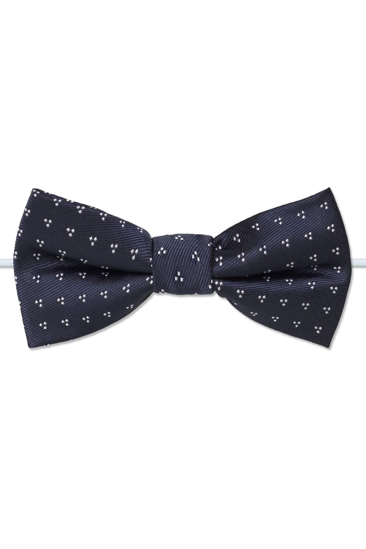 Paisley of London Paisley of London Men's Childrens Elasticated Bow Tie - Navy Trio Dot
