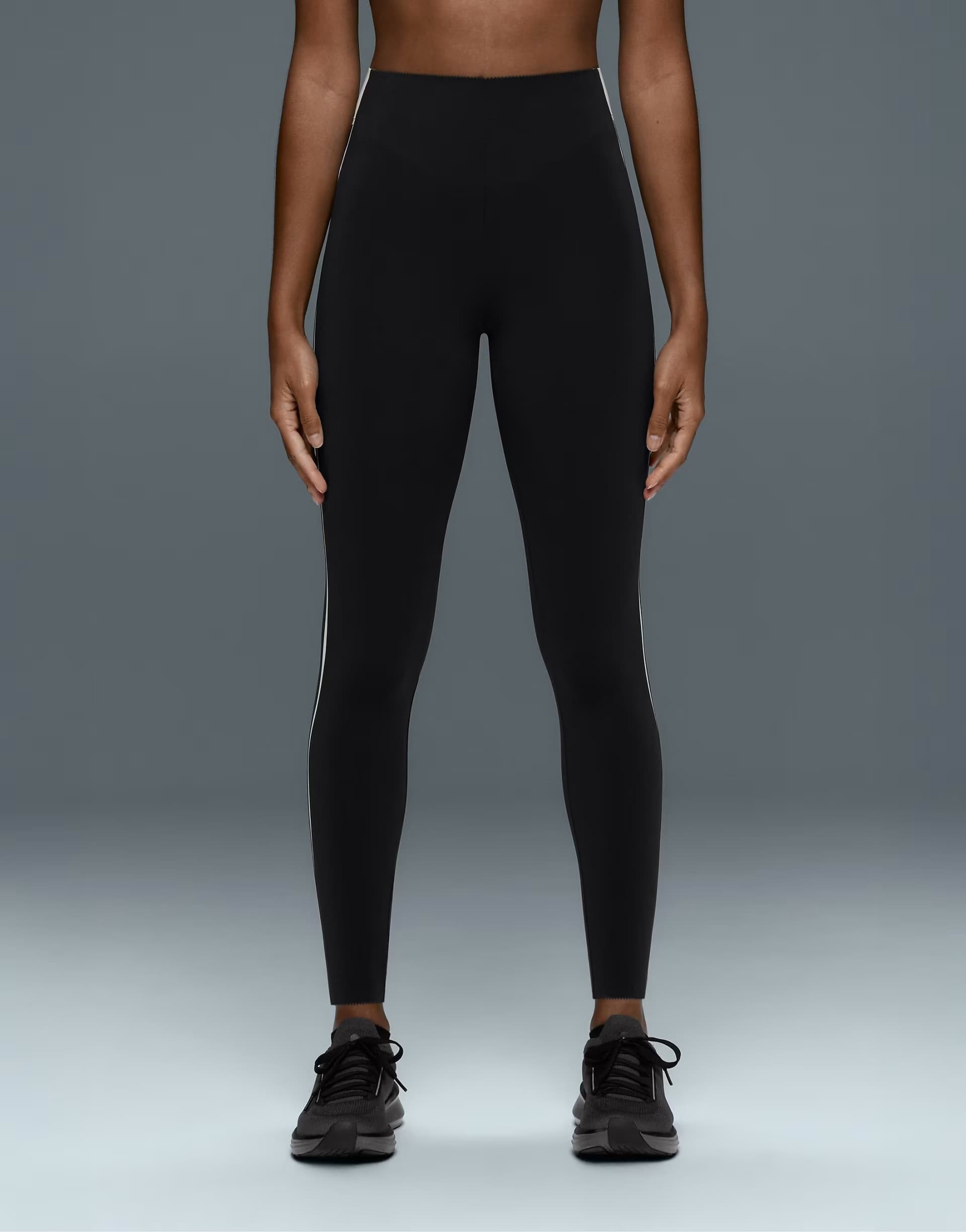 ASOS OYSHO Ankle-length high rise compressive core control block leggings in black
