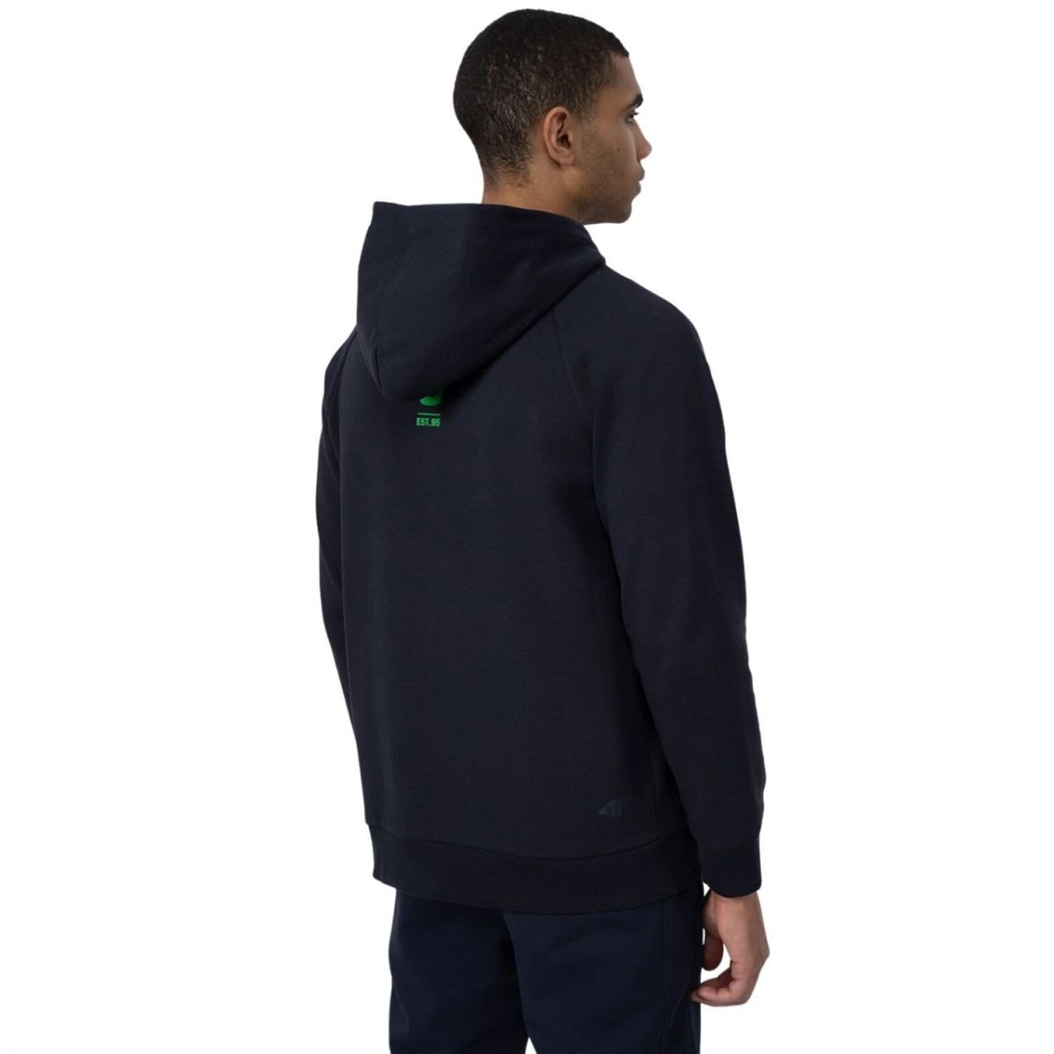4F 4F Men's SS23TSWSM236 Full Zip Hoodie in Navy - 4