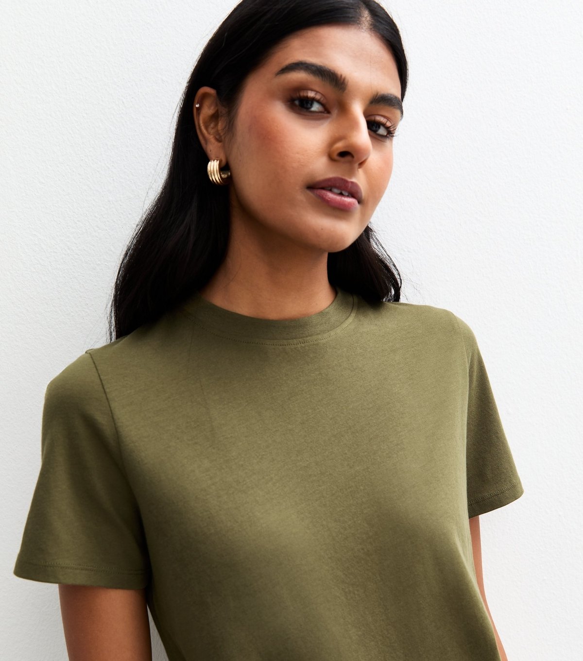 New Look Women's Dark Khaki Relaxed Jersey T-Shirt New Look - 3