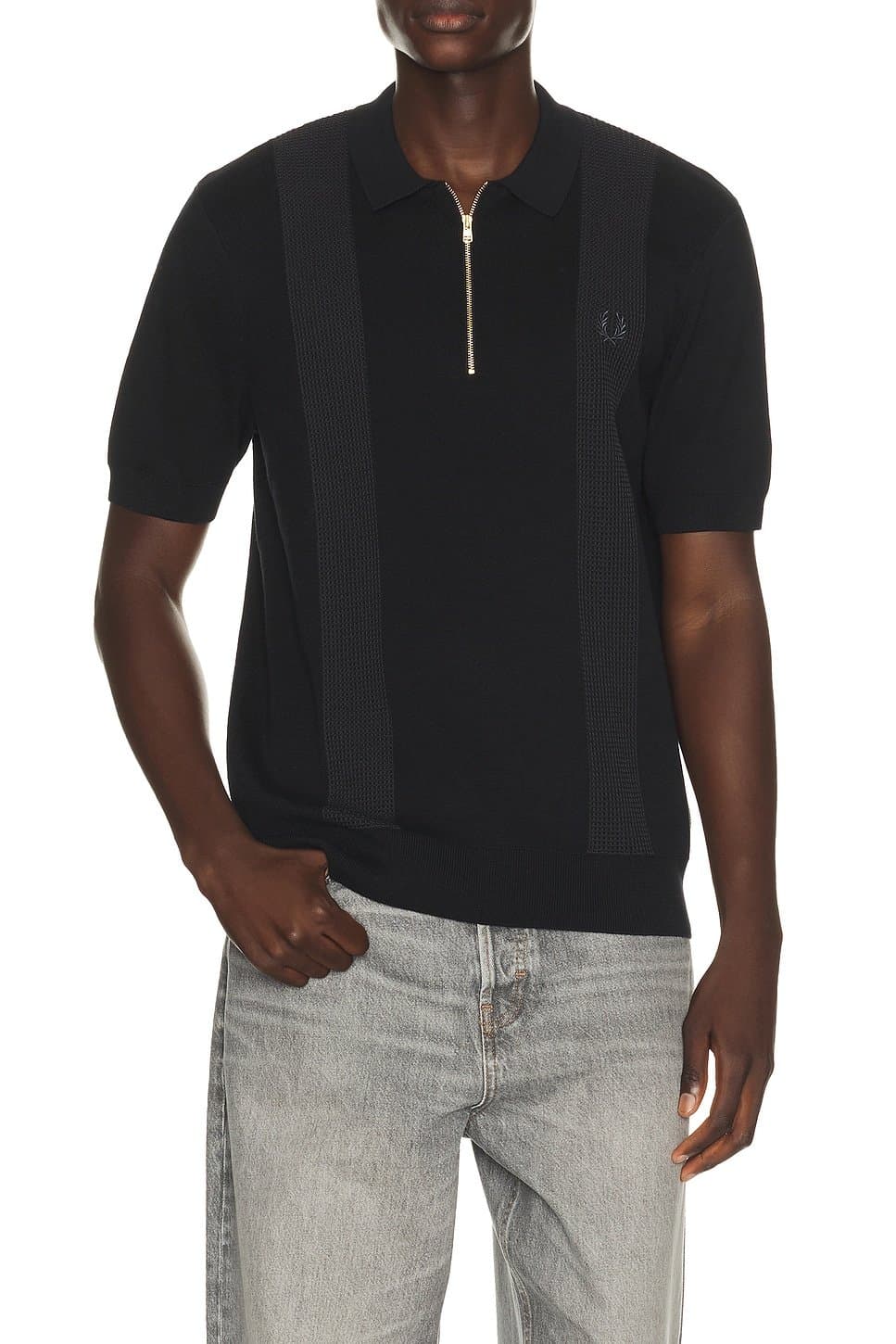 revolve Panel Detail Knitted Polo