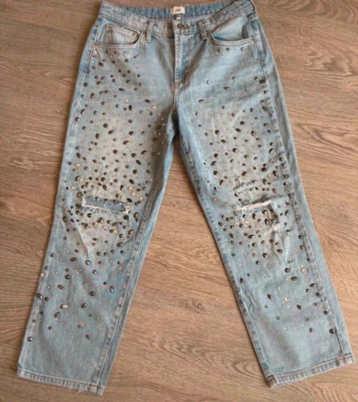 River Island River island embellished festival jeans size 12