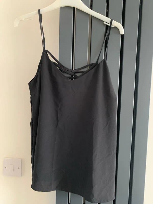 New Look Black cami top size 10