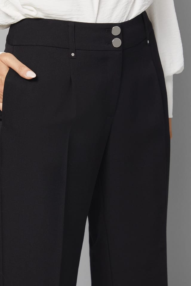 Wallis Wallis Women's Black Smart Wide Leg Trousers - 3