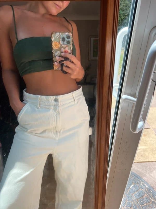 Bershka Bershka Cream Carpenter Jeans