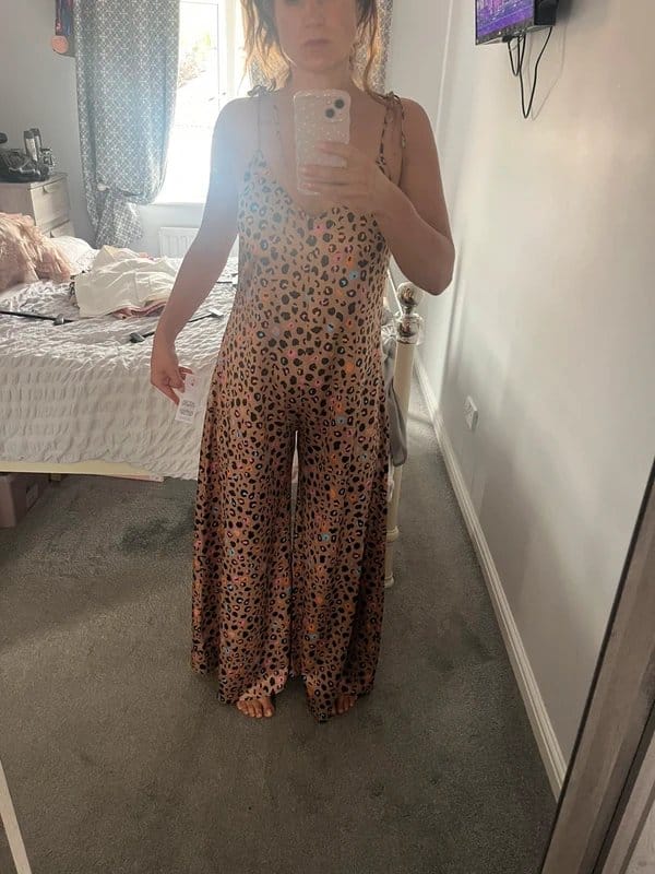 Never Fully Dressed Size10 Never Fully Dressed Jumpsuit leopard mix colour print - 1