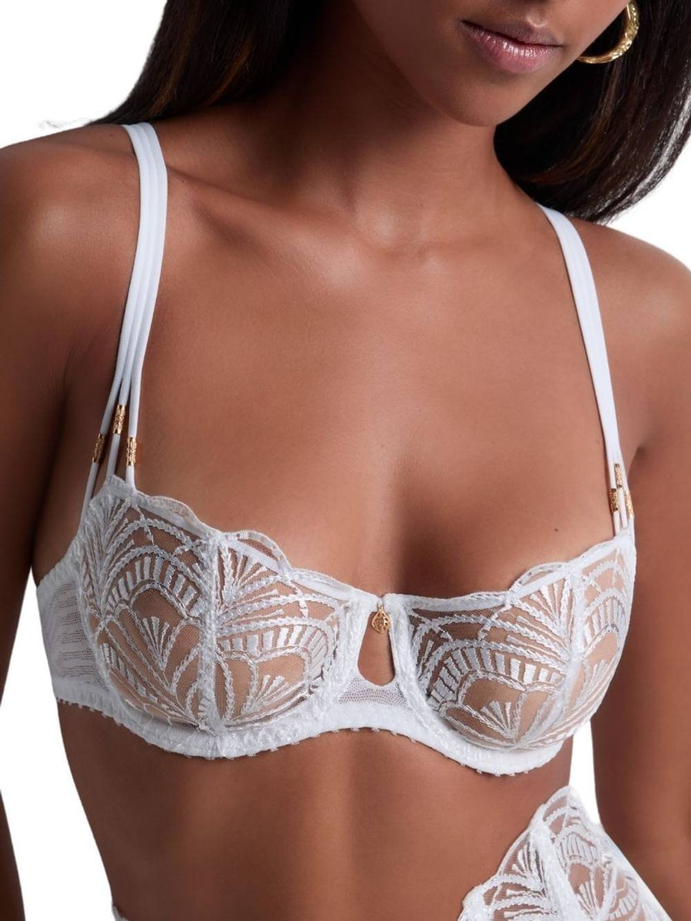 Aubade Aubade Women's Vibes Half Cup Bra in White - 2