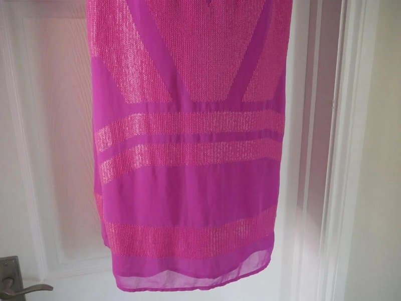Warehouse Warehouse Sequin Dress Purple/ Pink Ladies Size 14 Womens Designer Party