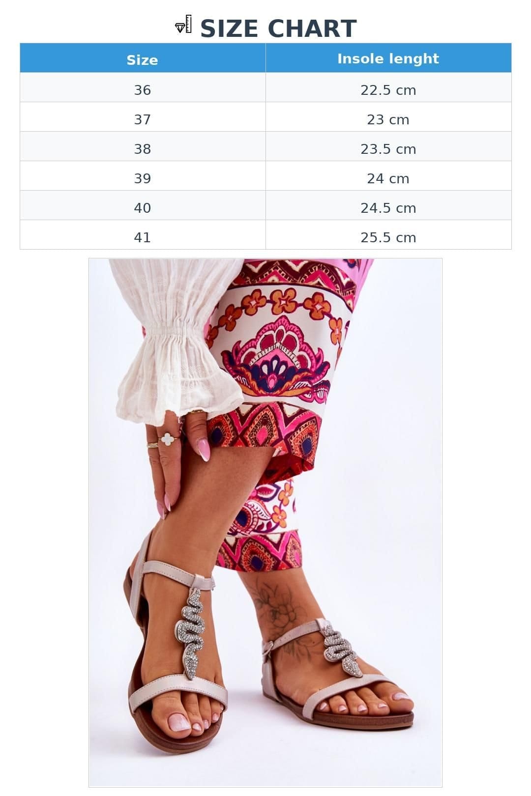 Love Lace Love Lace Women's Snake Rhinestone Flat Sandals with Adjustable Buckle Strap in Beige - 4